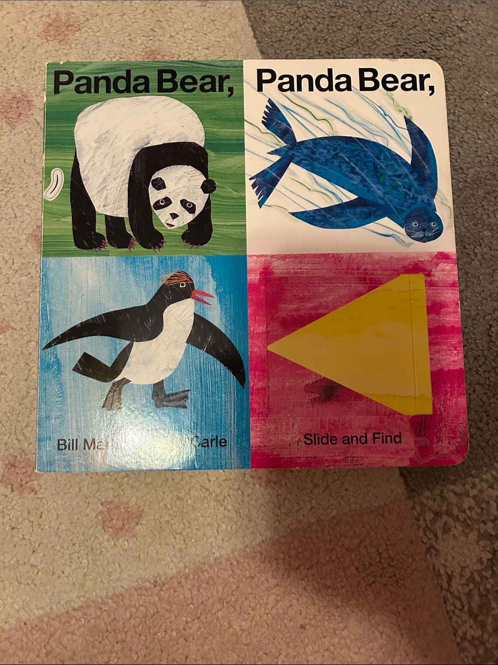 Panda Bear Board Book with Colorful Animal Panels